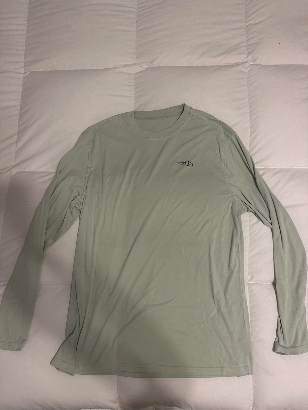 Men's Long Sleeve Lightweight Performance Tee in Sage Green